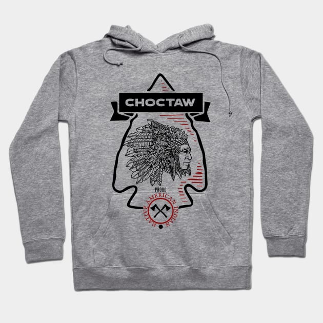 Choctaw Tribe Native American Indian Proud Retro Arrow Hoodie by The Dirty Gringo